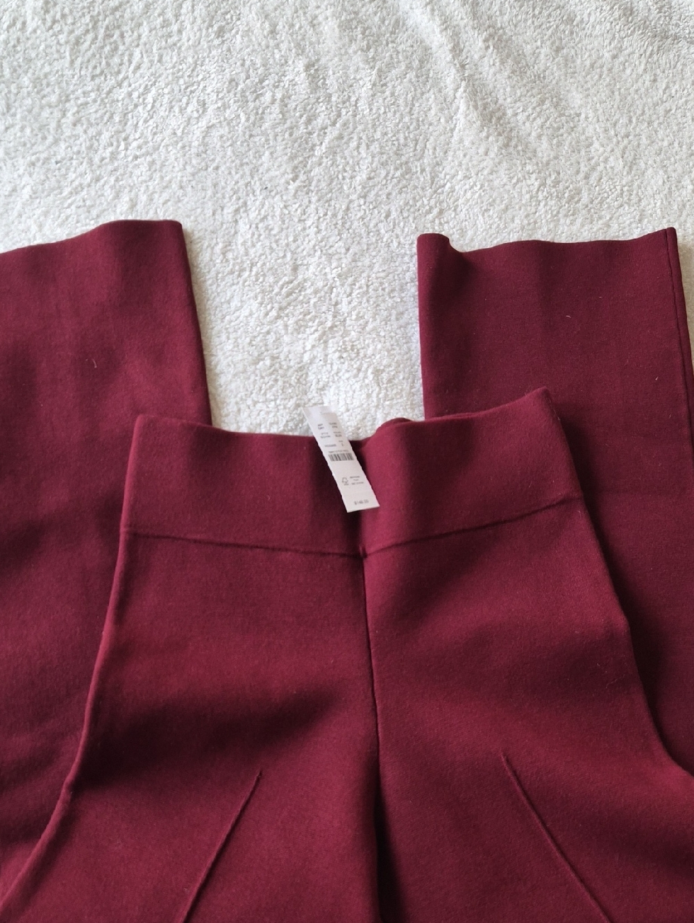 J. Crew Wine Red Ponte Pull-On Straight Leg Pants